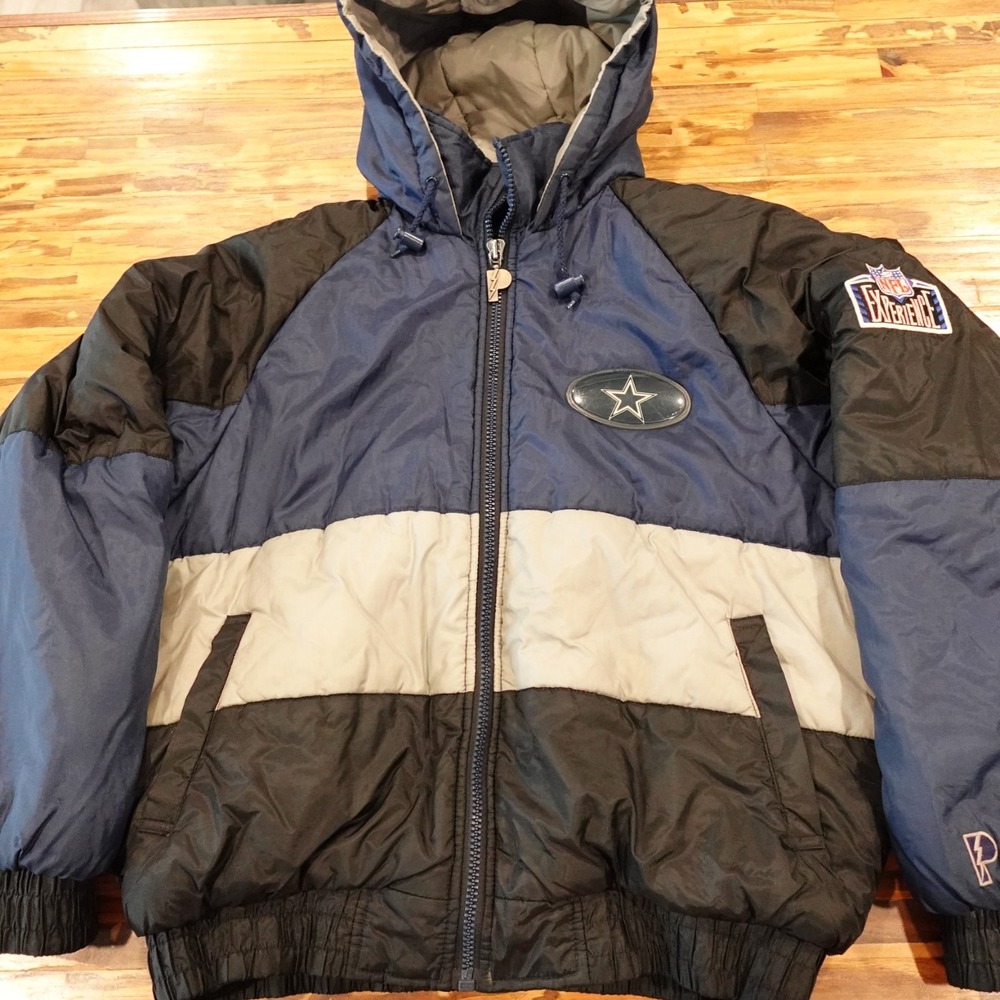 Vintage Pro Player Dallas Cowboys Adult L Puffer Coat Blue Experience Y2k‎ Retro